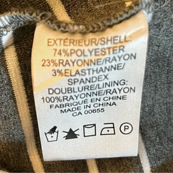 AE Sport~Nautical Striped Blazer~Size 14~Grey with White Stripes - Picture 8 of 9